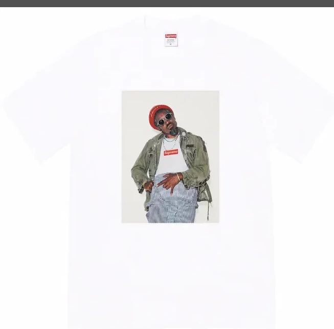 Photo White Short sleeved Andr Benjamin é 22FW S and Person XL Black Andr M é L T-shirt Tee 0820